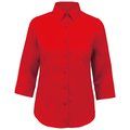 Camisa popelina media manga mujer Classic Red M