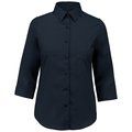 Camisa popelina media manga mujer Navy XXL