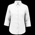 Camisa popelina media manga mujer White M