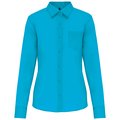 Camisa popelina polialgodón mujer Azul S