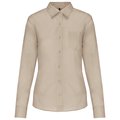 Camisa popelina polialgodón mujer Beige S