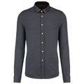 Camisa punto Jacquard Manga Larga Jacquard Dark Grey S