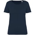 Camiseta ajustada algodón orgánico mujer Azul M