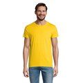 Camiseta ajustada de cuello redondo para hombre Dorado S