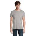 Camiseta ajustada de cuello redondo para hombre Gris Jaspeado M