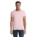 Camiseta ajustada de cuello redondo para hombre Rosa Pálido M