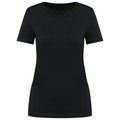 Camiseta de algodón de calidad para mujer Black L