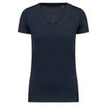 Camiseta algodón chica cuello pico Azul XXL