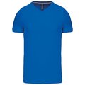 Camiseta de algodón con cuello de pico Azul 3XL