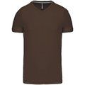 Camiseta de algodón con cuello de pico CHOCOLATE 4XL