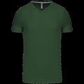 Camiseta de algodón con cuello de pico Forest Green 4XL