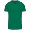 Camiseta de algodón con cuello de pico Kelly Green S