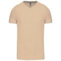 Camiseta de algodón con cuello de pico Light Sand 3XL