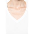 Camiseta algodón cuello pico mujer