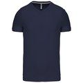 Camiseta de algodón con cuello de pico Navy XXL