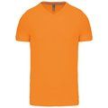 Camiseta de algodón con cuello de pico Orange 4XL