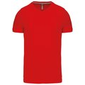 Camiseta de algodón con cuello de pico Rojo 3XL