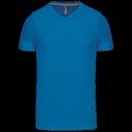 Camiseta de algodón con cuello de pico Tropical Blue 4XL