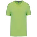 Camiseta de algodón con cuello de pico Verde 3XL