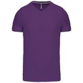 Camiseta de algodón con cuello de pico Violeta 4XL