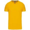 Camiseta de algodón con cuello de pico Yellow 3XL