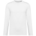 Camiseta algodón cuello redondo manga larga Blanco M