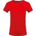 Camiseta algodón cuello redondo mujer Red S