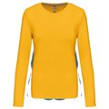 Camiseta algodón de manga larga mujer Amarillo XXL