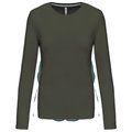 Camiseta algodón de manga larga mujer Dark Khaki S