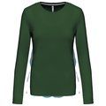 Camiseta algodón de manga larga mujer Forest Green S