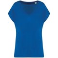 Camiseta algodón orgánico mujer holgada Azul L