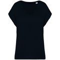 Camiseta algodón orgánico mujer holgada Black S