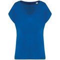 Camiseta algodón orgánico mujer holgada Sea Blue M