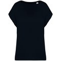 Camiseta algodón orgánico mujer holgada Negro M