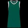 Camiseta baloncesto para mujer Dark Green / White 3XL