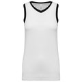 Camiseta baloncesto para mujer White / Black M