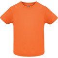 Camiseta de bebé manga corta Naranja 18 MESES