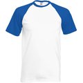 Camiseta de Béisbol Cuello y Mangas Contrastadas Blanco M