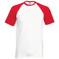 Camiseta de Béisbol Cuello y Mangas Contrastadas Blanco S