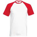 Camiseta de Béisbol Cuello y Mangas Contrastadas White / Red L