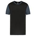 Camiseta bicolor adulto poliéster Black / sporty grey M