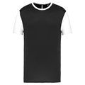 Camiseta bicolor adulto poliéster Black / White XXL