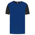 Camiseta bicolor adulto poliéster Dark Royal Blue / Black XS