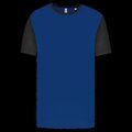 Camiseta bicolor adulto poliéster Dark Royal Blue / Black XXL