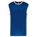 Camiseta bicolor adulto poliéster Dark Royal Blue / White L