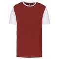 Camiseta bicolor adulto poliéster Garnet / White M