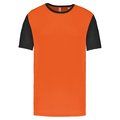 Camiseta bicolor adulto poliéster Orange / Black XXL