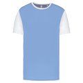 Camiseta bicolor adulto poliéster Sky Blue / White 3XL