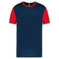 Camiseta bicolor adulto poliéster Sporty Navy / Sporty Red L