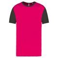 Camiseta bicolor adulto poliéster Sporty Pink / Dark Grey 3XL